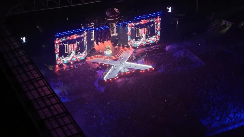 Imagem aérea do show da cantora Xuxa em SP